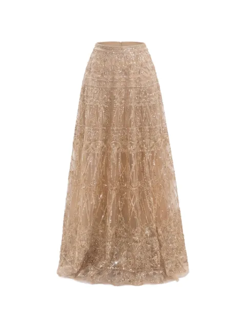 Saiid Kobeisy beaded A-line maxi skirt Gold RTWFW25SK41