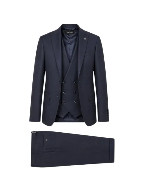 LUIGI BIANCHI MANTOVA three-piece single-breasted suit Blue 00315234381376