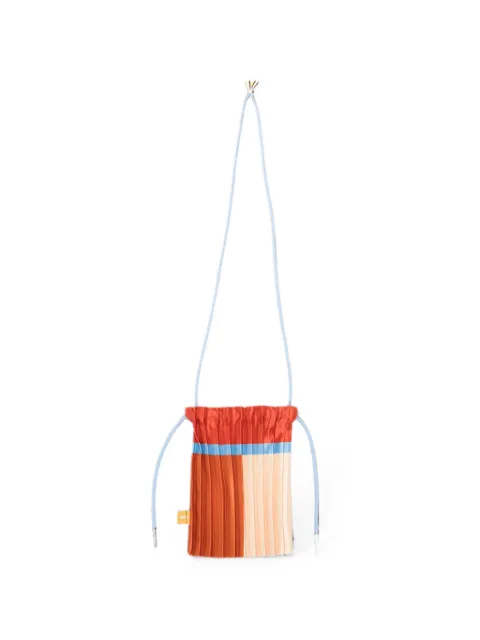 MULTITUDES BAGS pleated drawstring shoulder bag Orange MINIBAGSIENNA