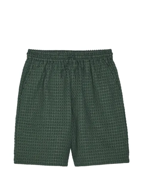 Les Deux checked seersucker shorts Green 1001882