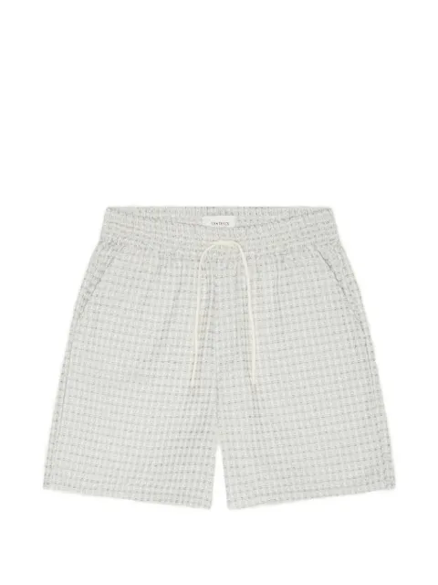 Les Deux checkered-pattern drawstring shorts Grey 1001882