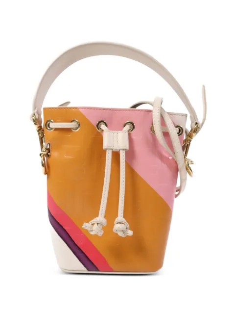 Fendi Pre-Owned Mon Tresor leather two-way mini bag White 8BS010