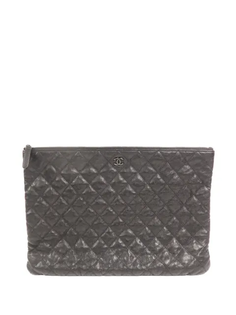 CHANEL Pre-Owned CC quilted clutch bag Grey A82552