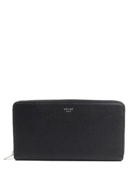 Celine Pre-Owned grained leather wallet Black LONGWALLET