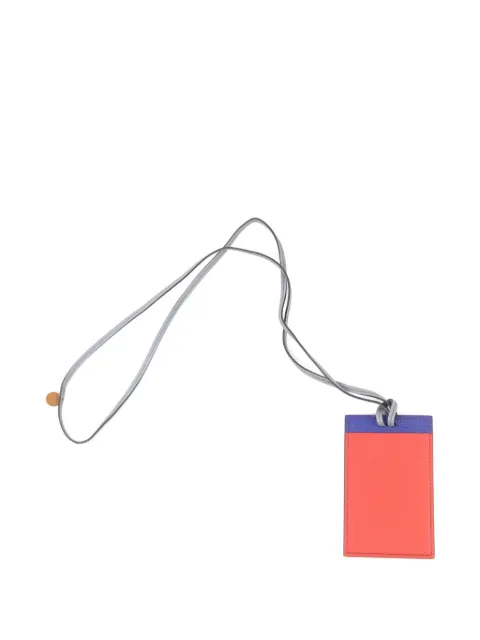 Hermès Pre-Owned Petit H card holder Blue PETITHCARDHOLDERWITHSTRAP