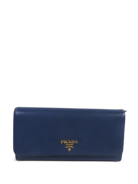 Prada Pre-Owned Saffiano leather wallet Blue 1MH132