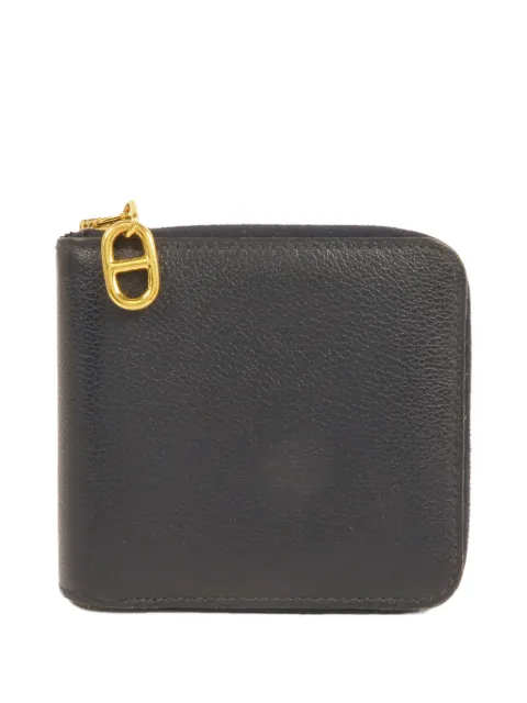 Hermès Pre-Owned Evercolor leather zipper wallet Blue B2Z