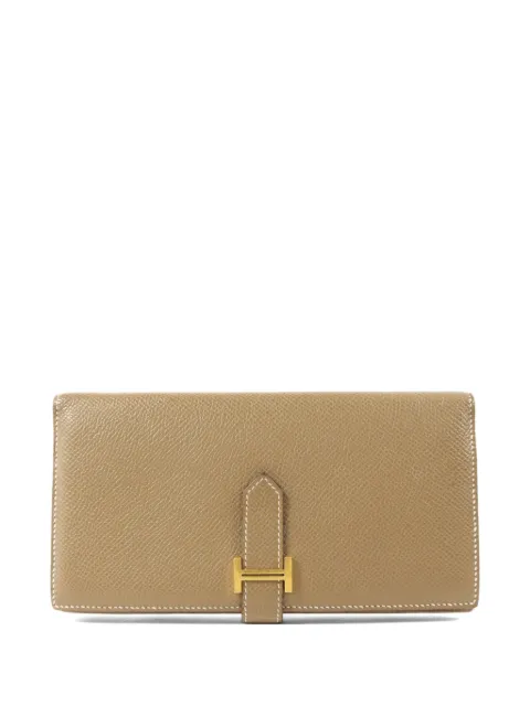 Hermès Pre-Owned Bearn Soufflet wallet Grey Z18GHW