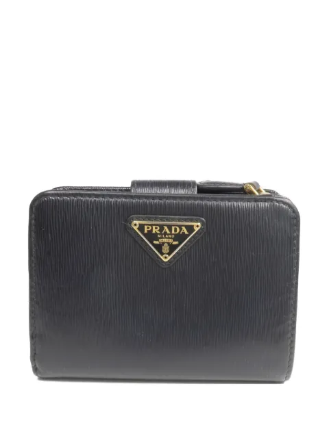 Prada Pre-Owned textured leather wallet Black 1ML018