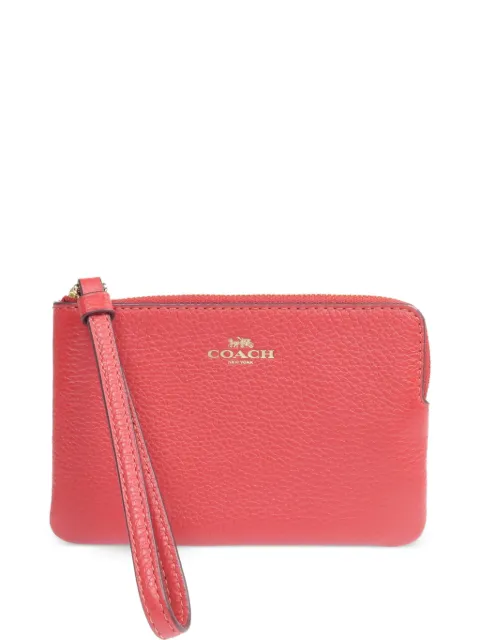 Coach Vintage grained leather pouch bag Red WALLET