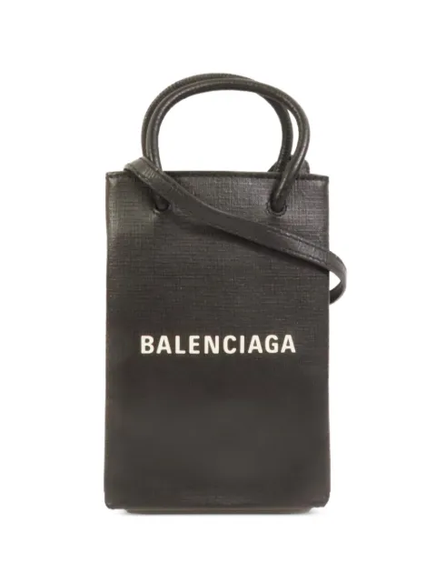 Balenciaga Pre-Owned logo-print crossbody bag Black 593826