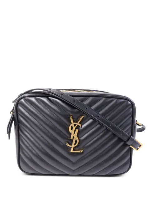 Saint Laurent Pre-Owned Lou quilted camera bag Black 761554
