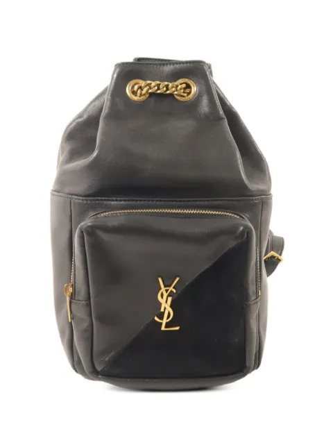 Saint Laurent Pre-Owned Jamie leather backpack Black 684783