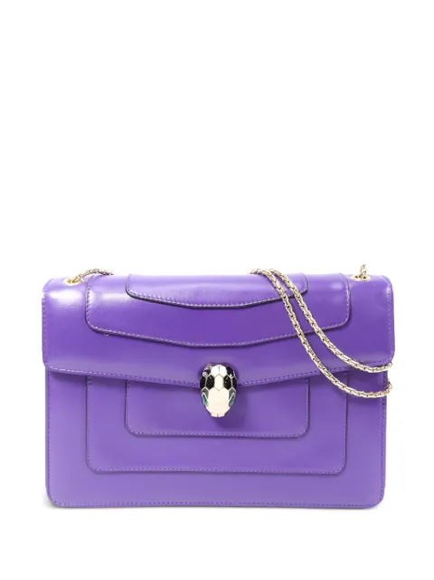 Bvlgari Pre-Owned medium Serpenti Forever chain-strap calfskin shoulder bag Purple SERPENTIFOREVERMEDIUM