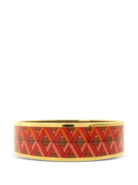 Hermès Pre-Owned Cartes a Jouer enamel bracelet Gold BANGLE