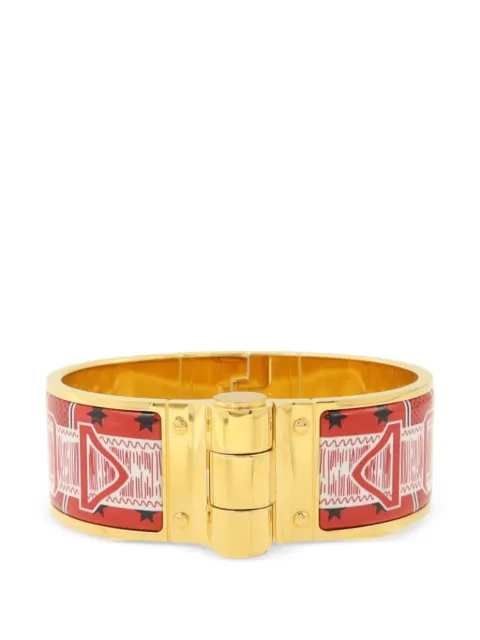 Hermès Pre-Owned Charniere enamel bangle Gold CHARNIEREWIDEBANGLE