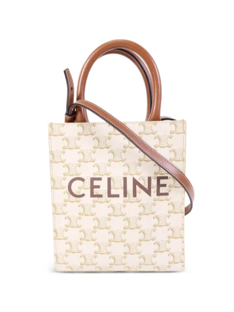 Celine Pre-Owned Triomphe logo Cabas tote bag Brown CABASTOTEBAGMIMI
