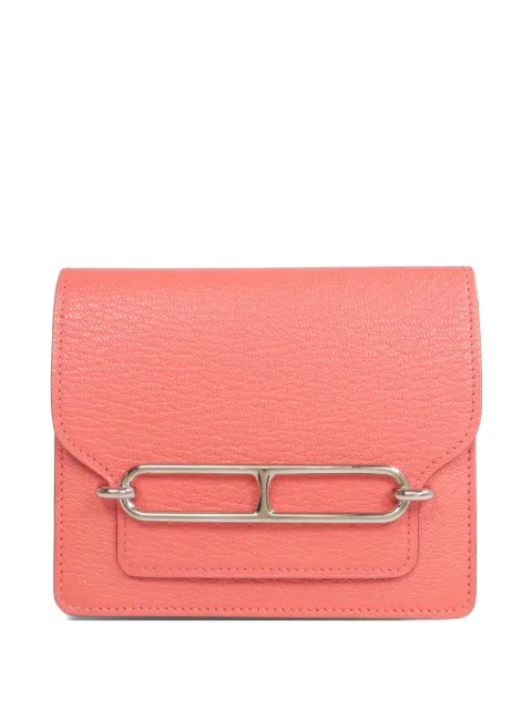 Hermès Pre-Owned Roulis Slim goatskin wallet Red Z0E