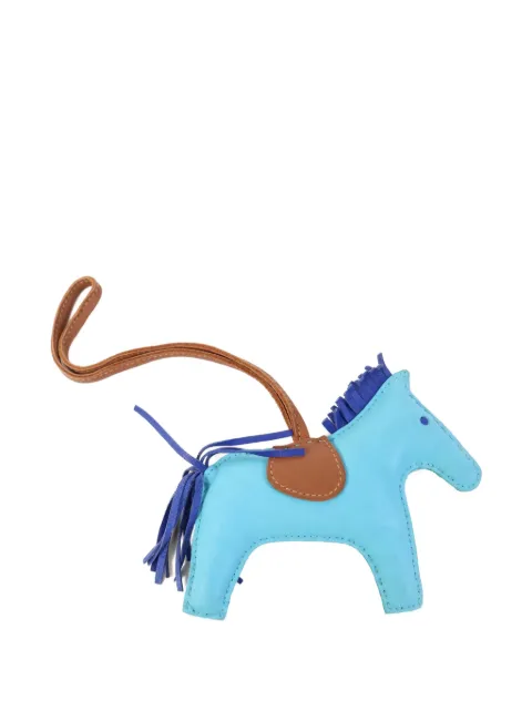 Hermès Pre-Owned MM Rodeo leather bag charm Blue RODEOMM