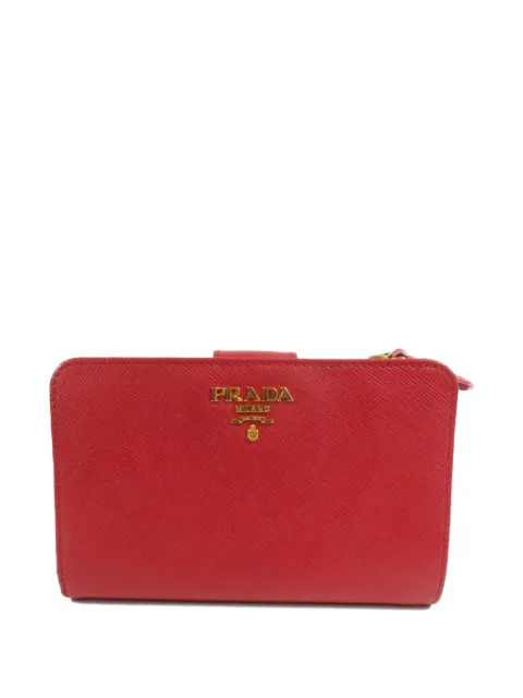 Prada Pre-Owned saffiano leather wallet Red 1M1225