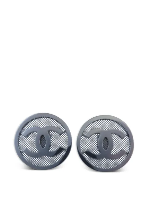 CHANEL Pre-Owned CC earrings Black EARRING