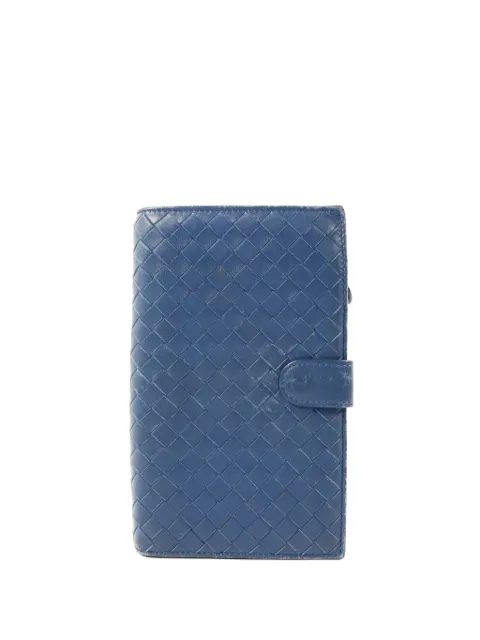 Bottega Veneta Pre-Owned Intrecciato bi-fold lambskin wallet Blue 121060V001N4156