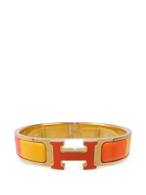 Hermès Pre-Owned Clic H enamel bracelet Gold CLICH