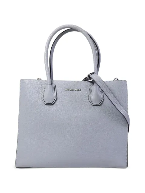 Michael Kors Vintage logo-plaque leather tote bag Blue TOTEBAG