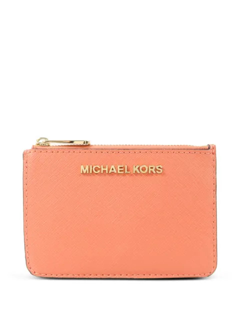 Michael Kors Vintage leather logo-plaque coin purse Orange COINCASE