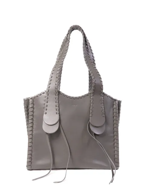 Chloé Pre-Owned Mony whipstitch tote bag Grey MONYTOTEBAG