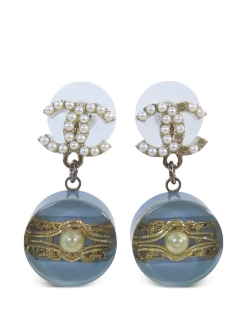 CHANEL Pre-Owned pearl-embellished earrings Gold EARRINGS