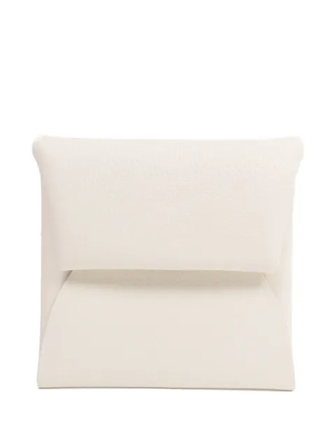 Hermès Pre-Owned Bastia leather coin purse White BMUSHROOMVERTFIZZ