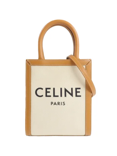 Celine Pre-Owned Mini Vertical Cabas tote bag White MINICABASVERTICAL
