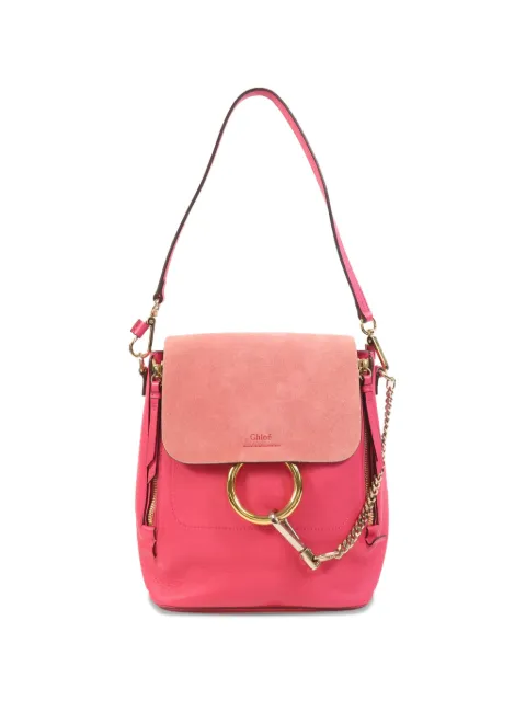 Chloé Vintage Faye ring-detail backpack Pink FAYEBACKPACK