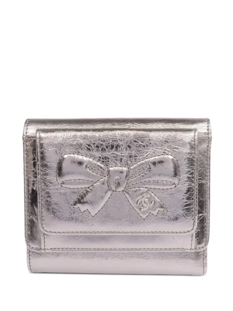 CHANEL Pre-Owned CC bow-detail fold wallet Silver FOLDWALLET