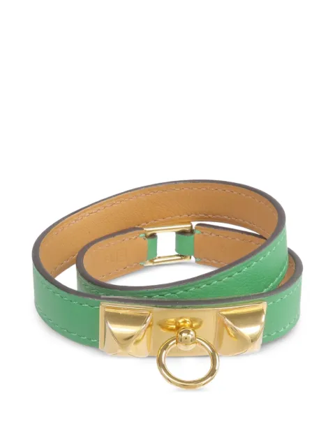 Hermès Pre-Owned Rivale Double Tour bracelet Green R6W