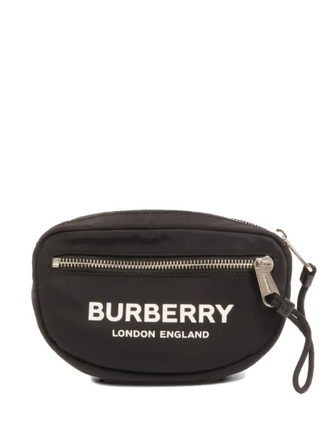 Burberry Pre-Owned Cannon logo-print belt bag Black 8017746