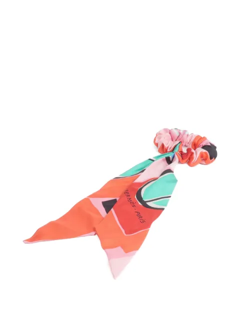 Hermès Pre-Owned Chouchou Bella silk scrunchie Orange CHOUCHOUBELLA