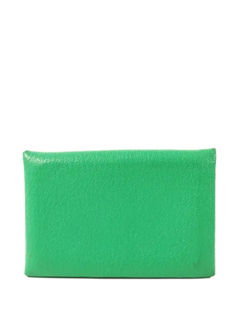 Hermès Pre-Owned 2022 Calvi card case Green U6W