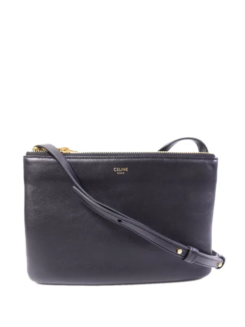 Celine Pre-Owned Trio calfskin shoulder bag Black 192033CAD38NO