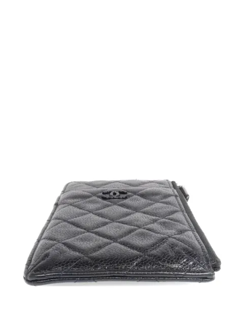CHANEL Pre-Owned quilted wallet Black AP1422