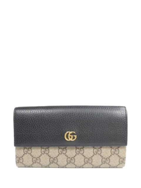 Gucci Pre-Owned GG Supreme Marmont wallet Neutrals 456116