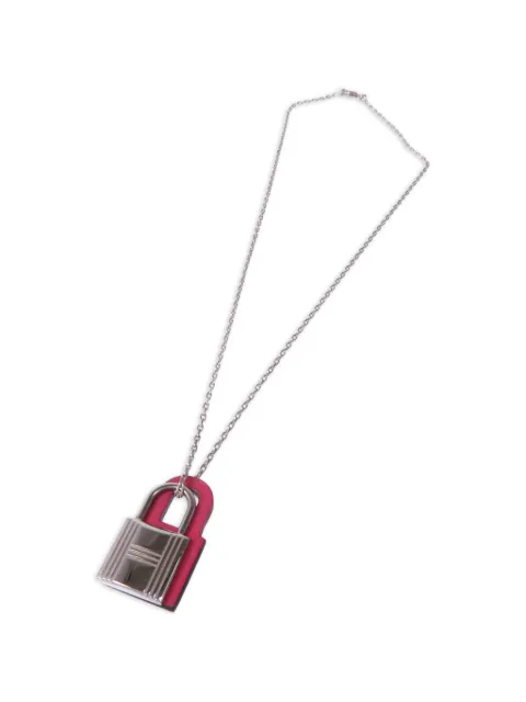 Hermès Pre-Owned O'Kelly leather necklace Silver YI6