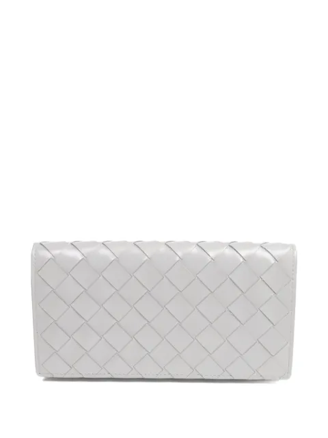 Bottega Veneta Pre-Owned Intrecciato leather long wallet Grey LONGWALLET