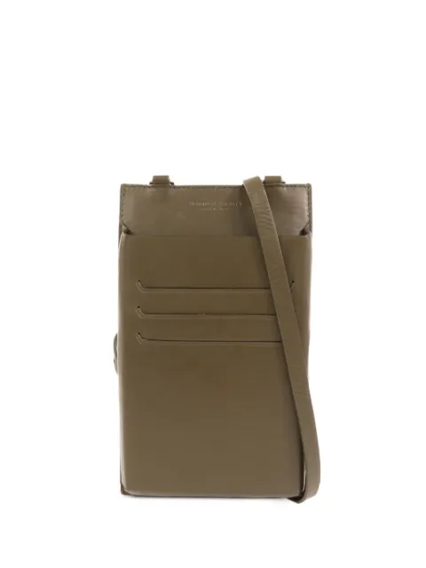 Bottega Veneta Pre-Owned perforated leather phone bag Green PHONEBAG