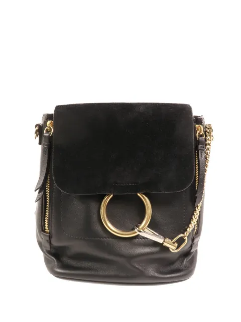 Chloé Pre-Owned Faye ring-detail backpack Black FAYEBACKPACK