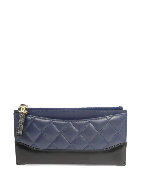 CHANEL Pre-Owned Gabrielle long wallet Blue GABRIELLELONGWALLET