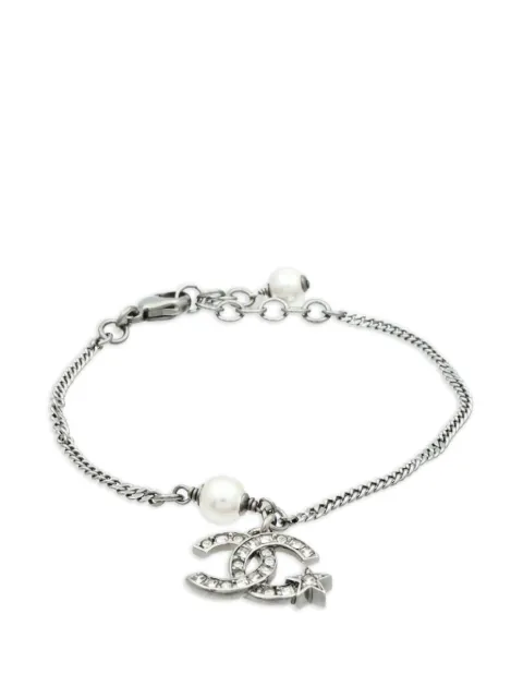 CHANEL Pre-Owned CC Star pearl bracelet Silver STARBRACELET