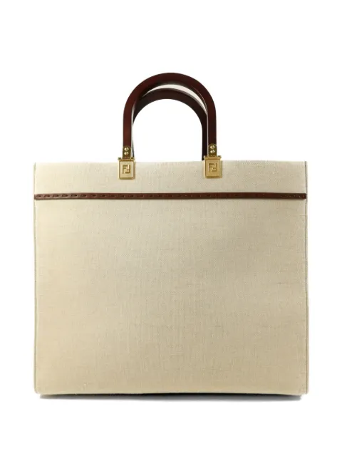 Fendi Pre-Owned Sunshine logo-embossed shoulder bag Neutrals 8BH386