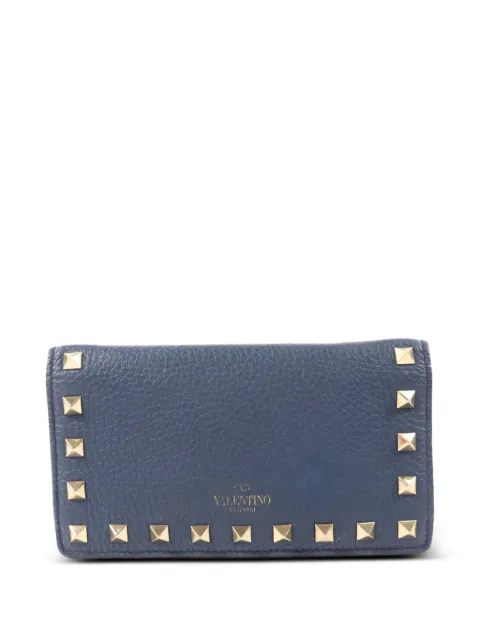 Valentino Garavani Pre-Owned Rockstud leather wallet Blue WP0P76VSH